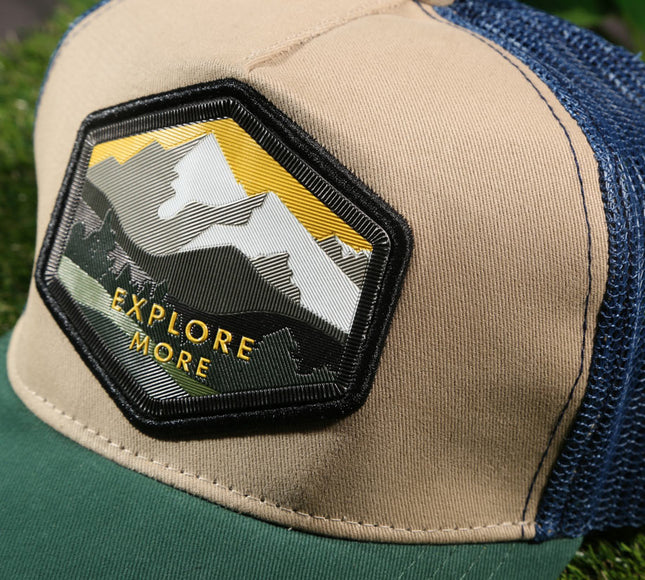 Explore More Mountain Trucker Cap – Adventure-Inspired Outdoor Lifestyle Hat
