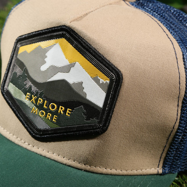 Explore More Mountain Trucker Cap – Adventure-Inspired Outdoor Lifestyle Hat