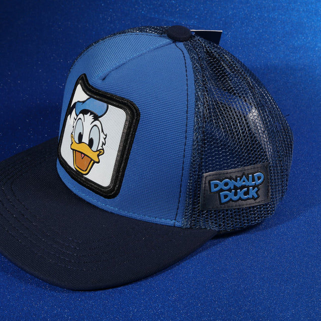 Vulpera x Disney Official Donald Duck Kids Premium Trucker Cap | Blue Mesh Snapback