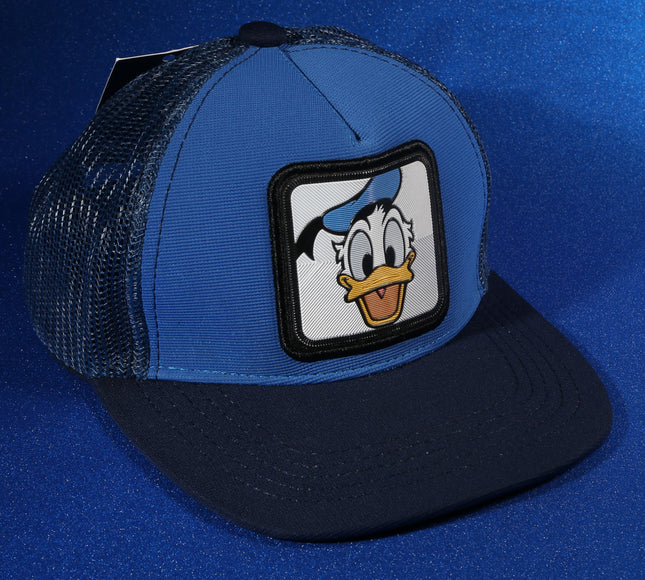 Vulpera x Disney Official Donald Duck Kids Premium Trucker Cap | Blue Mesh Snapback