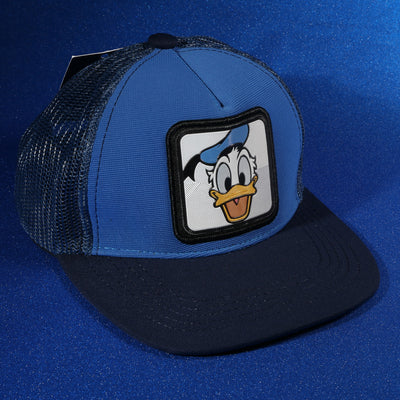 Vulpera x Disney Official Donald Duck Kids Premium Trucker Cap | Blue Mesh Snapback