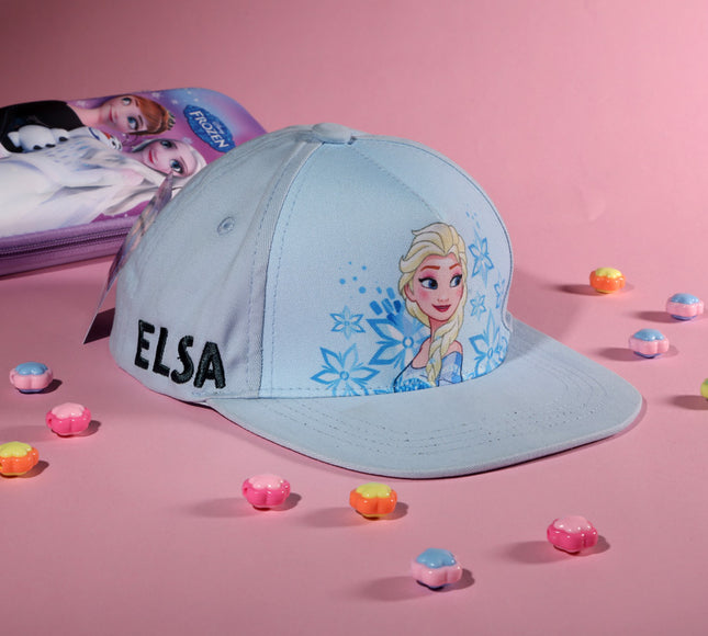 Disney Frozen Elsa Official Licensed Kids Cap | Light Blue Princess Baseball Hat