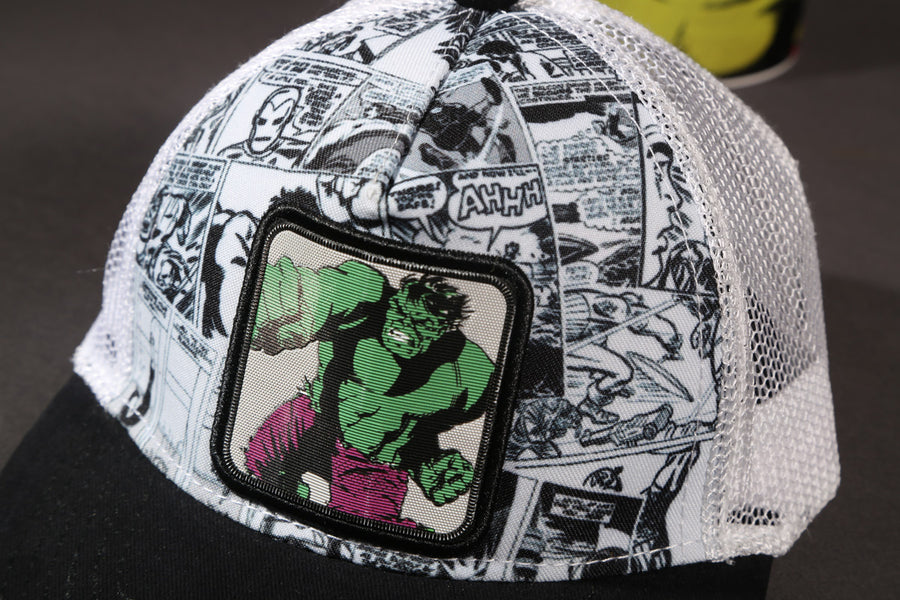 Vulpera x Marvel Hulk Smashframe Trucker Cap – Comic Panel Print | Premium Snapback