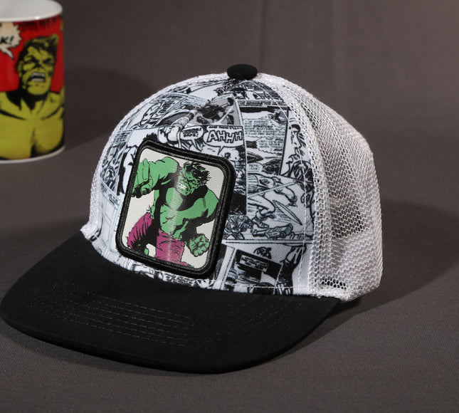Vulpera x Marvel Hulk Smashframe Trucker Cap – Comic Panel Print | Premium Snapback