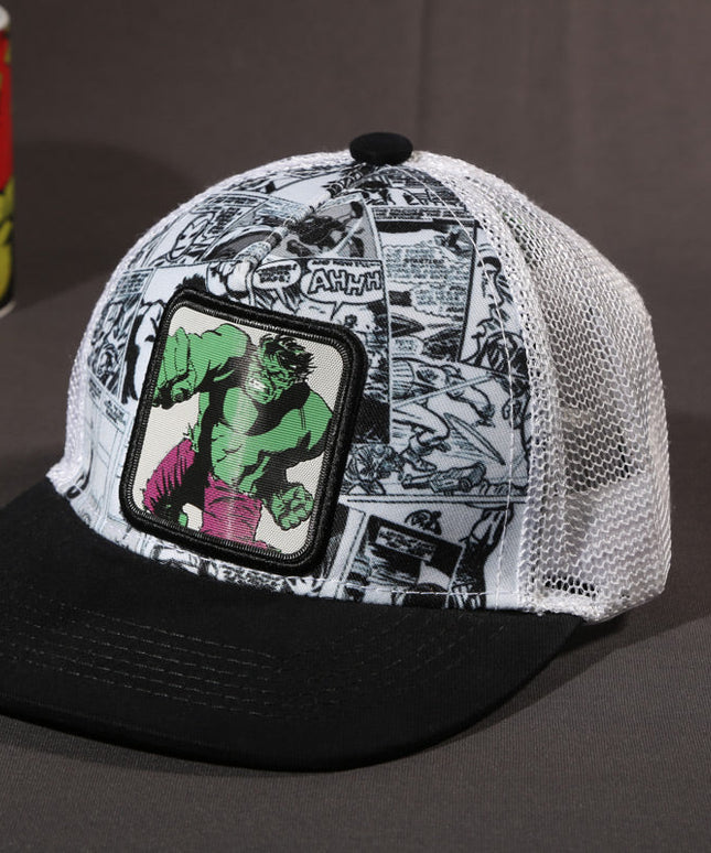 Vulpera x Marvel Hulk Smashframe Trucker Cap – Comic Panel Print | Premium Snapback