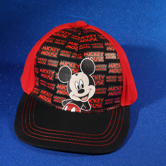 Vulpera x Disney Mickey Mouse Licensed Baseball Cap | Red Retro Print | Kids Cap