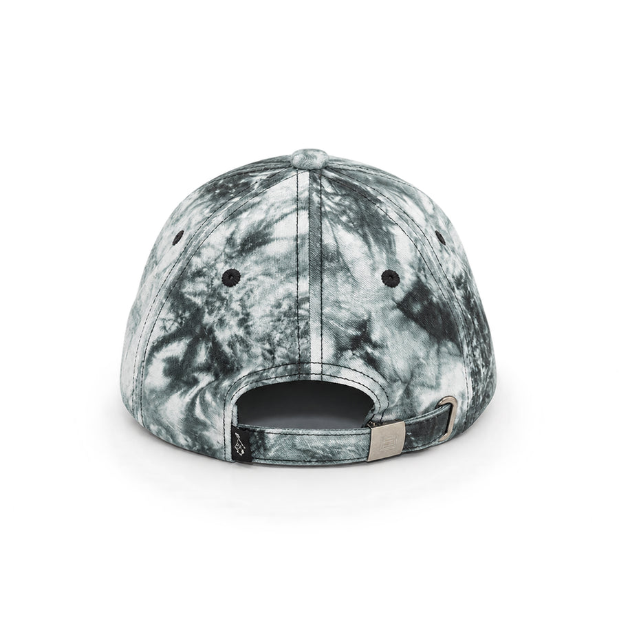 Vulpera Monochrome Swirl Premium Baseball Cap | Black & White Tie-Dye