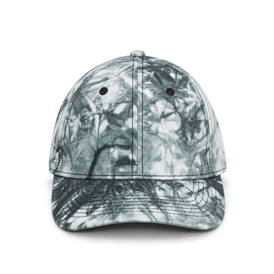 Vulpera Monochrome Swirl Premium Baseball Cap | Black & White Tie-Dye