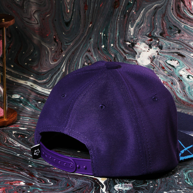 Vulpera Enjoy Every Moment Premium Baseball Cap | Violet Designer Visor Cap with 3D Embroidery