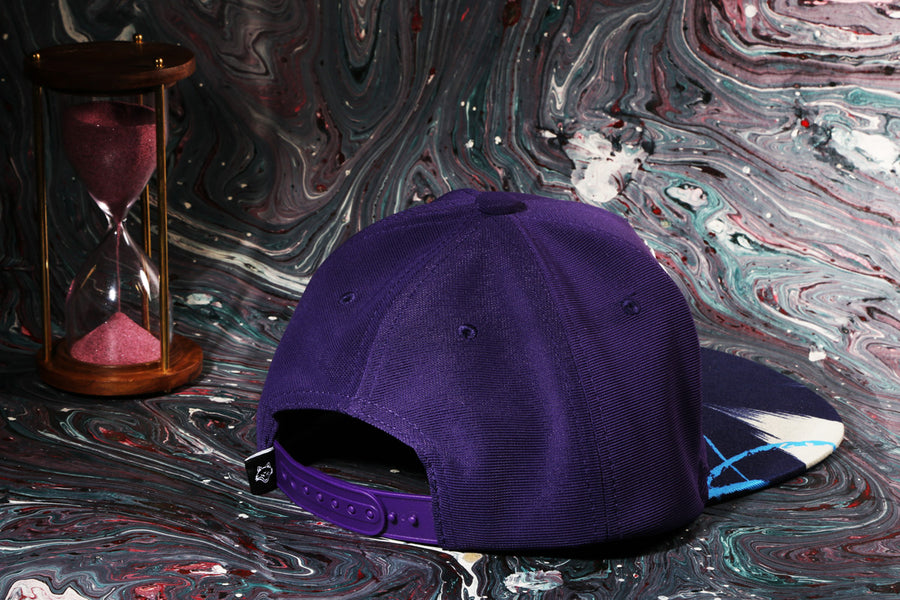 Vulpera Enjoy Every Moment Premium Baseball Cap | Violet Designer Visor Cap with 3D Embroidery
