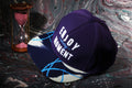 Vulpera Enjoy Every Moment Premium Baseball Cap | Violet Designer Visor Cap with 3D Embroidery