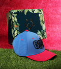 Vulpera GOAT Edition Premium Baseball Cap | Blue Pink Contrast Cap with 3D GOAT Embroidery