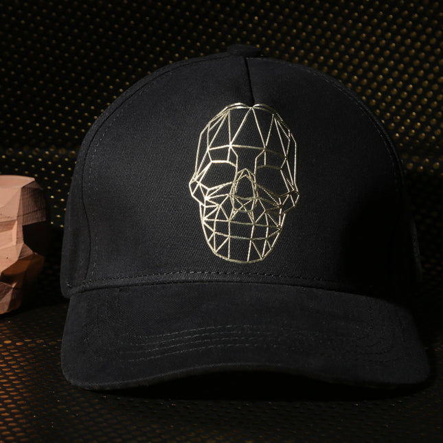 Vulpera Designer Mindframe Premium Baseball Cap – Geometric Skull Embroidery | Cotton Twill 275+ GSM