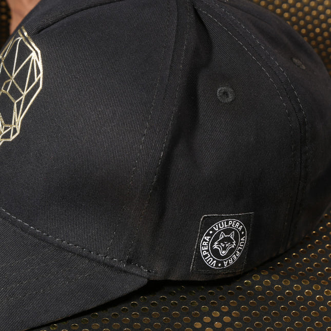 Vulpera Designer Mindframe Premium Baseball Cap – Geometric Skull Embroidery | Cotton Twill 275+ GSM