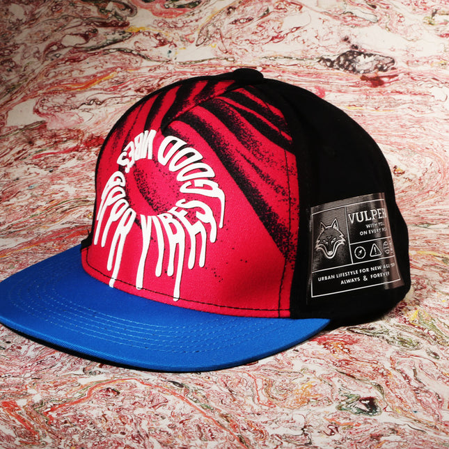 Vulpera Good Vibes Drip Premium Baseball Cap | Abstract Streetwear Design