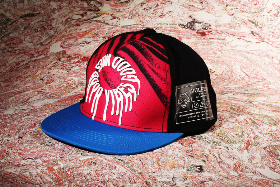 Vulpera Good Vibes Drip Premium Baseball Cap | Abstract Streetwear Design