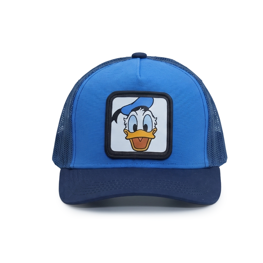 Vulpera x Disney Official Donald Duck Kids Premium Trucker Cap | Blue Mesh Snapback