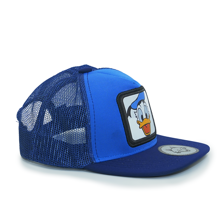 Vulpera x Disney Official Donald Duck Kids Premium Trucker Cap | Blue Mesh Snapback