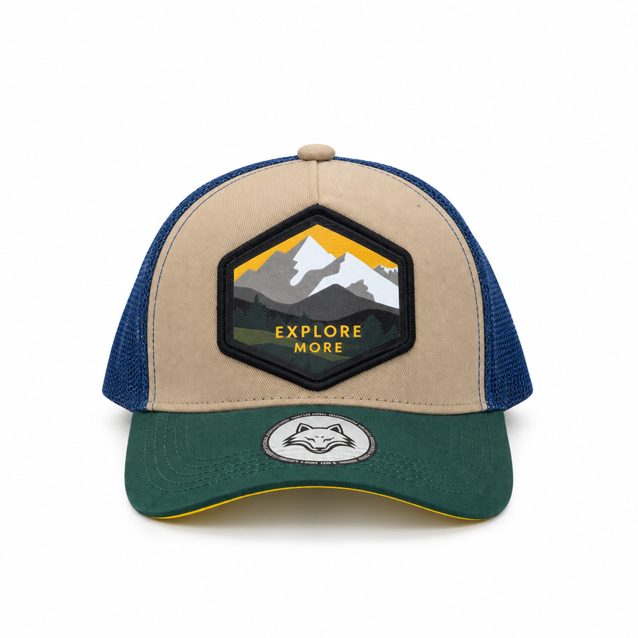Explore More Mountain Trucker Cap – Adventure-Inspired Outdoor Lifestyle Hat