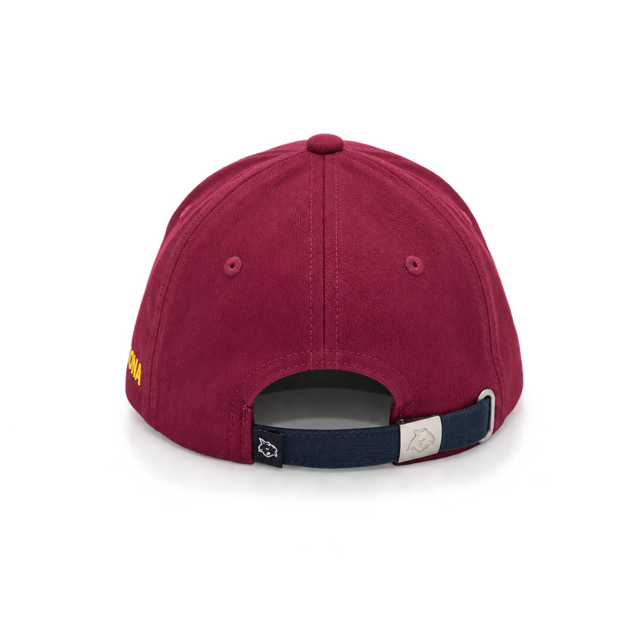 Vulpera x FC Barcelona Official Premium Baseball Cap | Texturised Crest | Maroon & Navy