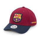 Vulpera x FC Barcelona Official Premium Baseball Cap | Texturised Crest | Maroon & Navy