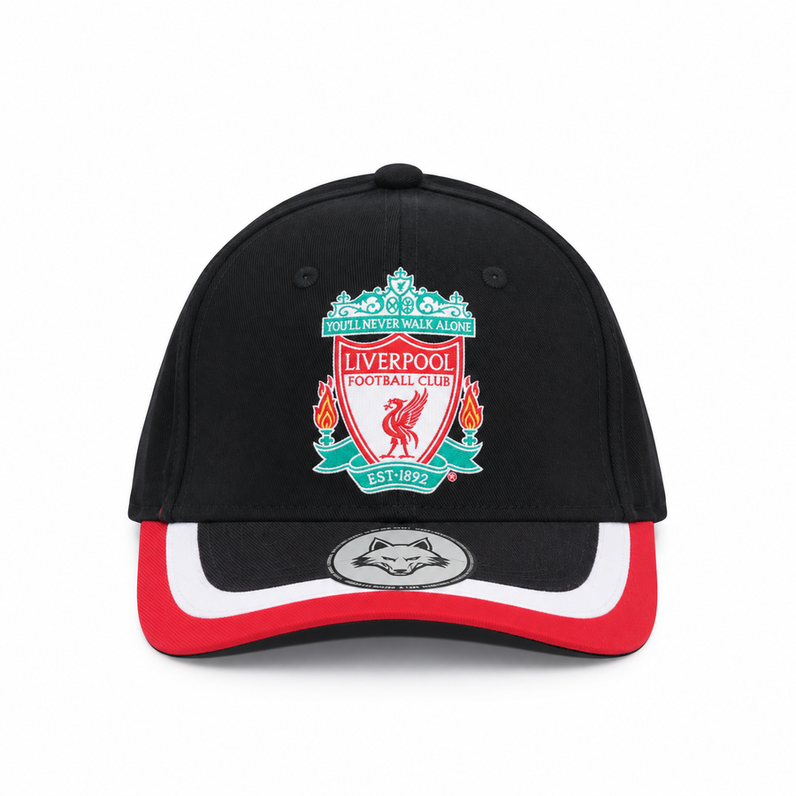 Vulpera x Liverpool FC “You’ll Never Walk Alone” Heritage Cap – Black with Tricolour Visor