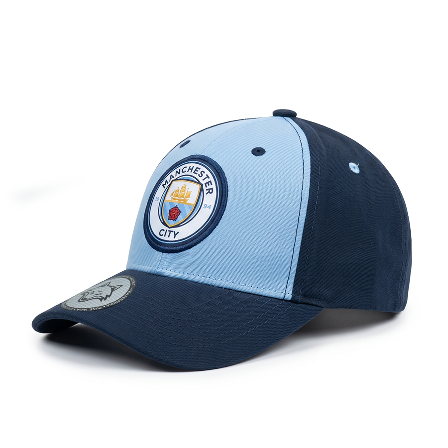 Vulpera x Manchester City Official Baseball Cap | Sky Blue & Navy | Premium Cotton Twill