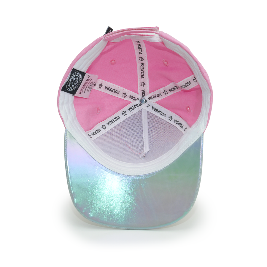 Vulpera x Disney Minnie Mouse Licensed Baseball Cap | Pink Rainbow Visor | Kids Cap