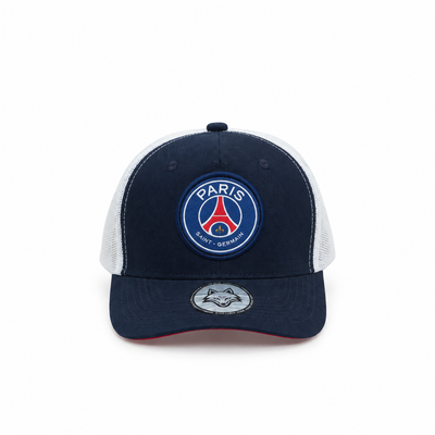 Vulpera x PSG Official Premium Baseball Cap | Texturised Crest | Navy & White
