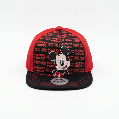 Vulpera x Disney Mickey Mouse Licensed Baseball Cap | Red Retro Print | Kids Cap