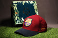 Vulpera x FC Barcelona Official Premium Baseball Cap | Texturised Crest | Maroon & Navy