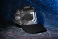 Vulpera x Juventus Official Premium Baseball Cap | Black Grey Camo | Silicone Logo | Cotton Twill