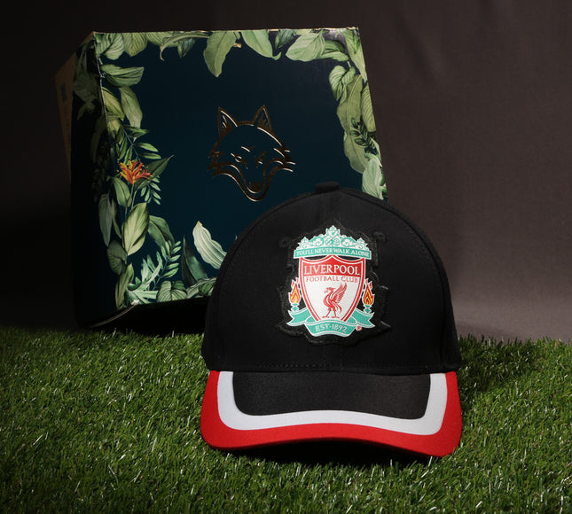 Vulpera x Liverpool FC “You’ll Never Walk Alone” Heritage Cap – Black with Tricolour Visor