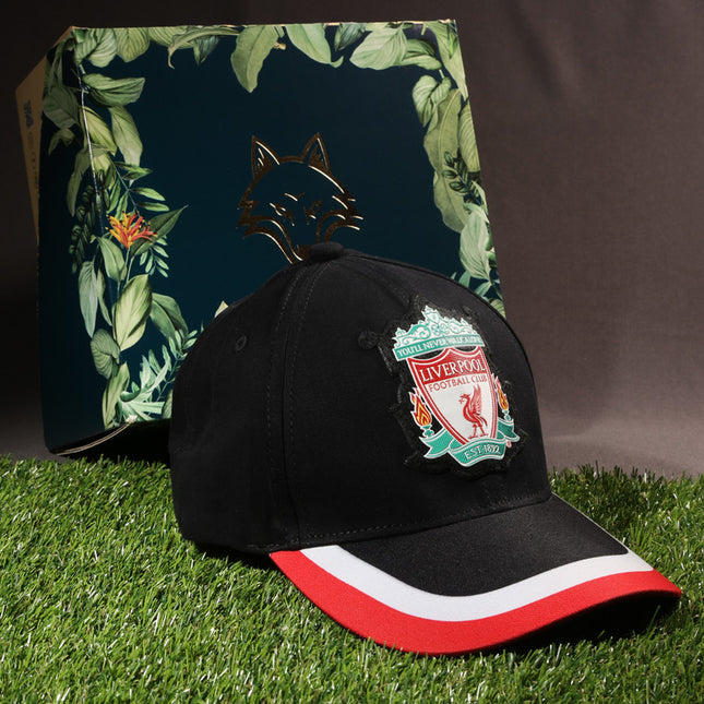 Vulpera x Liverpool FC “You’ll Never Walk Alone” Heritage Cap – Black with Tricolour Visor