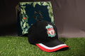 Vulpera x Liverpool FC “You’ll Never Walk Alone” Heritage Cap – Black with Tricolour Visor
