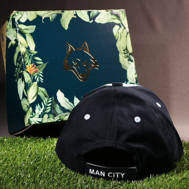 Vulpera x Manchester City Official Baseball Cap | Sky Blue & Navy | Premium Cotton Twill