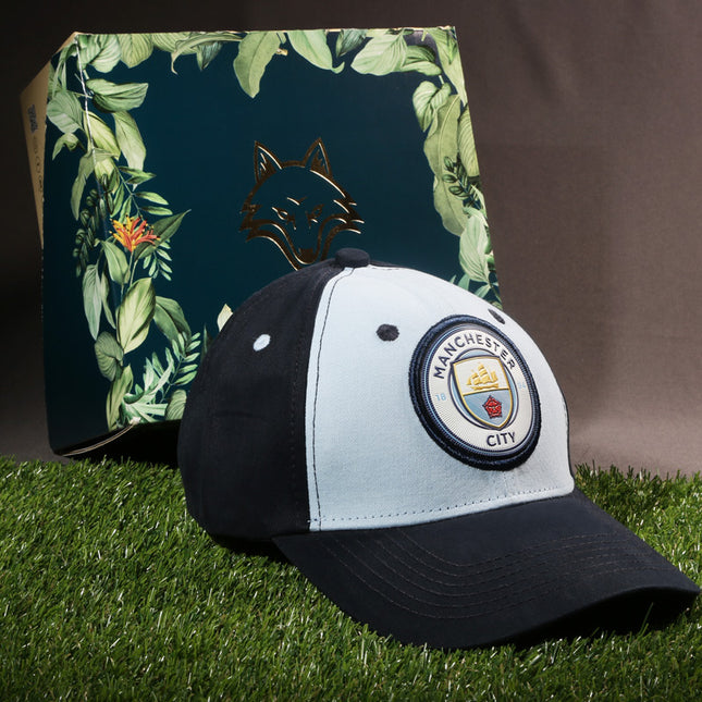 Vulpera x Manchester City Official Baseball Cap | Sky Blue & Navy | Premium Cotton Twill