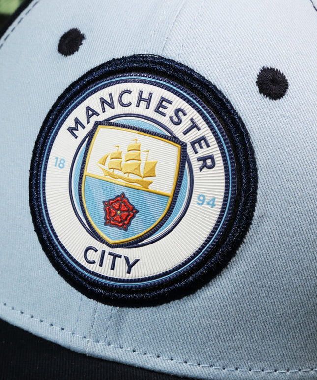 Vulpera x Manchester City Official Baseball Cap | Sky Blue & Navy | Premium Cotton Twill