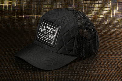 VULPERA ShadowGrid Quilted Trucker Cap – Urban Tech Streetwear Edition