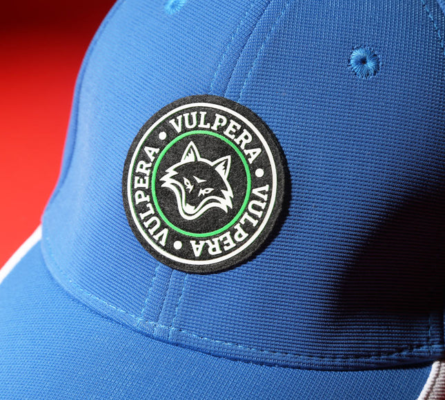 Vulpera Royal Crest Premium Baseball Cap | High-Density Silicone Logo | Royal Blue & White | Heavy Polyester 300+ GSM