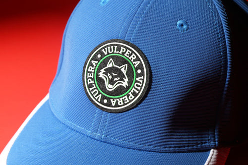 Vulpera Royal Crest Premium Baseball Cap | High-Density Silicone Logo | Royal Blue & White | Heavy Polyester 300+ GSM