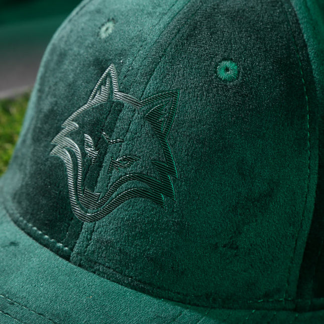 VULPERA Bottle Green Suede Baseball Cap | Premium Minimal Streetwear Hat