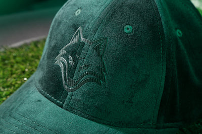 VULPERA Bottle Green Suede Baseball Cap | Premium Minimal Streetwear Hat