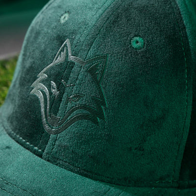 VULPERA Bottle Green Suede Baseball Cap | Premium Minimal Streetwear Hat