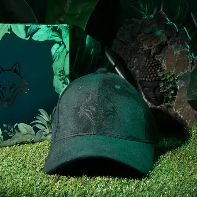 VULPERA Bottle Green Suede Baseball Cap | Premium Minimal Streetwear Hat