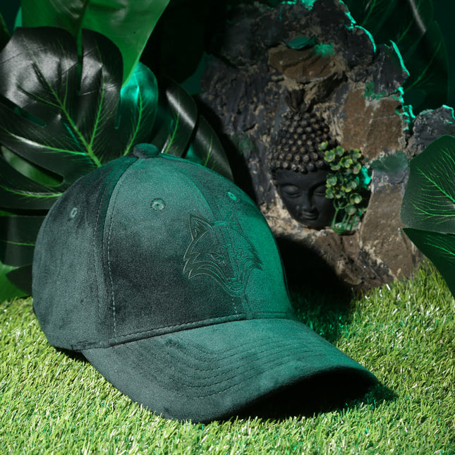 VULPERA Bottle Green Suede Baseball Cap | Premium Minimal Streetwear Hat
