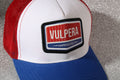 Vulpera Hardware Edition Premium Trucker Cap | Tricolour Red White Blue Mesh Baseball Cap
