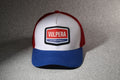 Vulpera Hardware Edition Premium Trucker Cap | Tricolour Red White Blue Mesh Baseball Cap