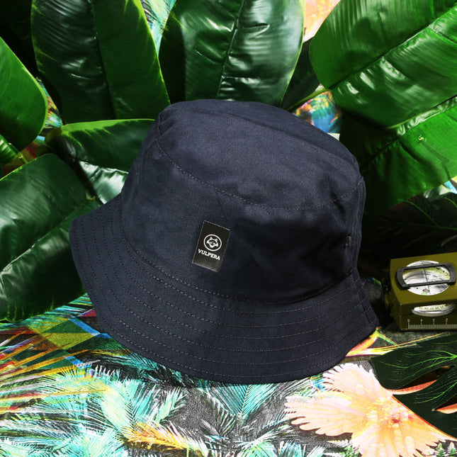 VULPERA Midnight Navy Utility Bucket Hat – Minimal Streetwear Essential