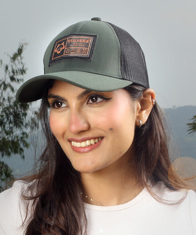 Vulpera Originals Heritage Trucker Premium Cap – Forest Green Edition